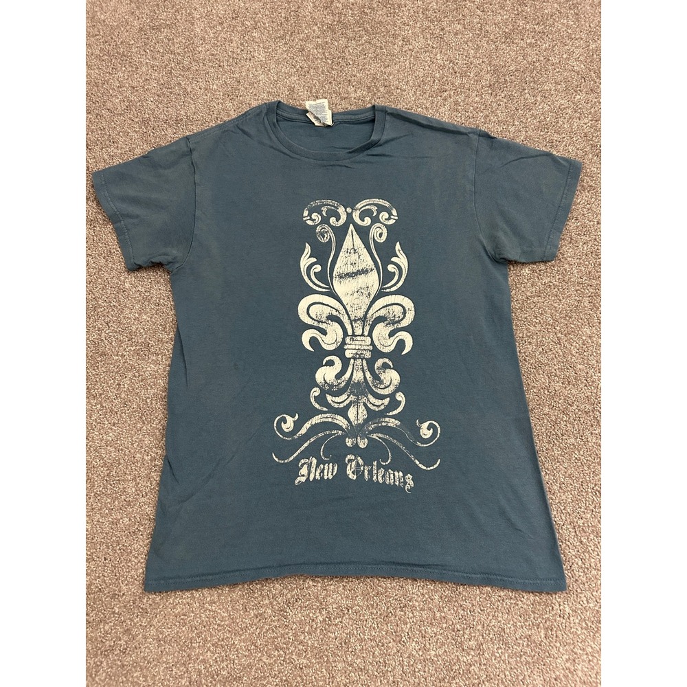Pro T-Shirt Adult Small Blue Good New Orleans Fleur De Lis Graphic Tee